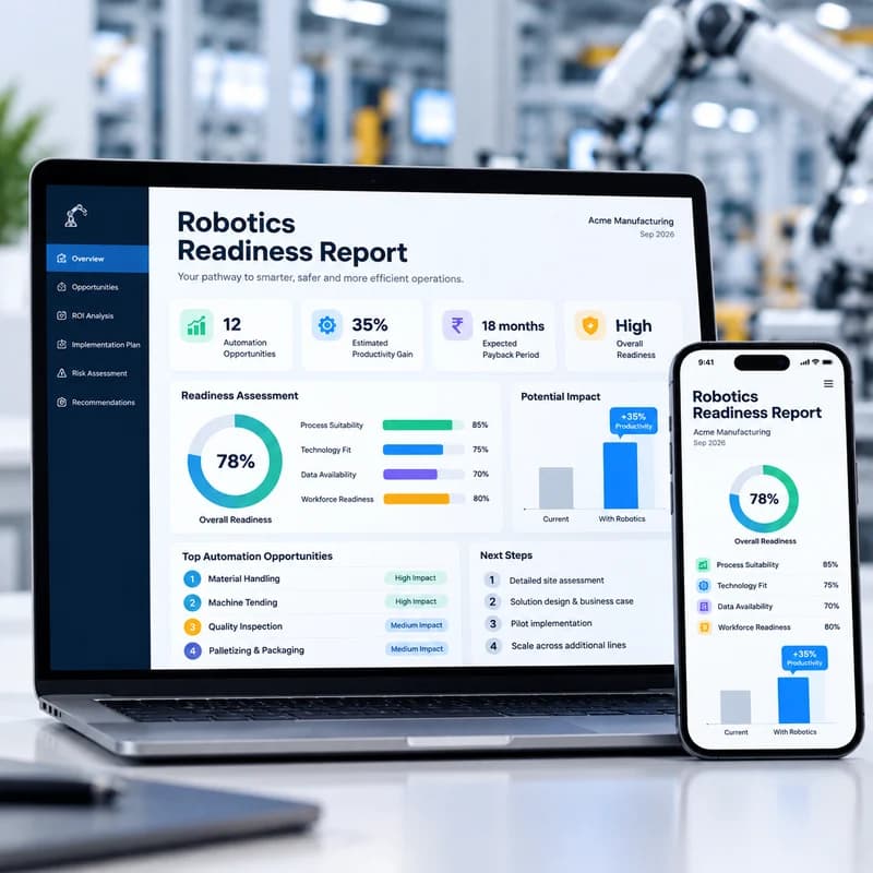 Free robotics readiness assessment report from Aqlonyx